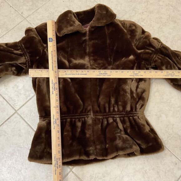 Vintage JORDACHE FAUX FUR Coat WOMEN’S SIZE L LOGO Lined Pockets USA - Picture 11 of 14